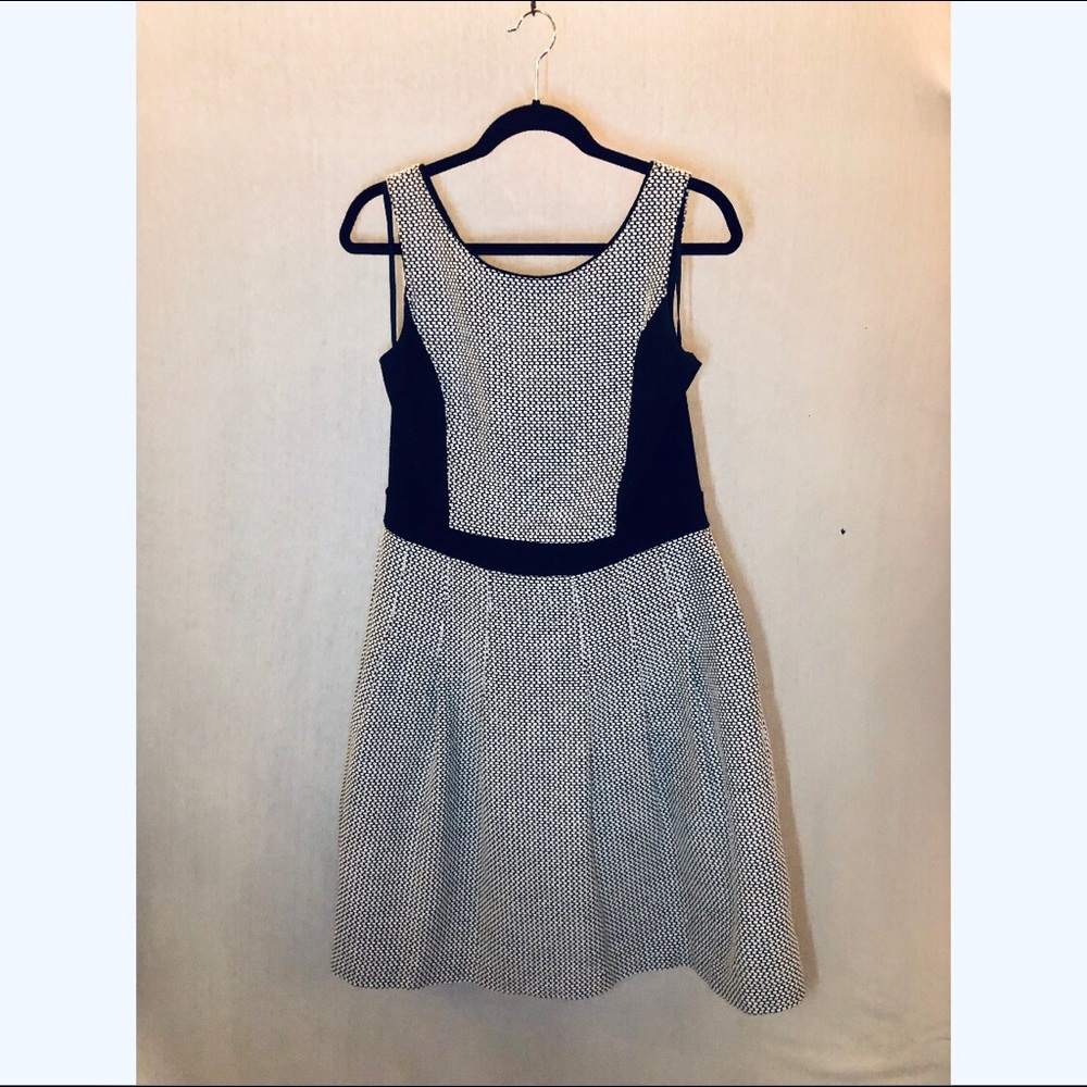 WHBM Black and White A-Line Dress